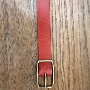 Gap Cognac Leather Belt with Gold Buckle XS